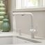 Linus Low Arc Pull-Out Dual-Spray Kitchen Faucet (White), 526373