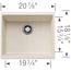 Precis SILGRANIT 21" Single Bowl Undermount Kitchen Sink (Soft White)