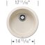 Rondo SILGRANIT 18" Dual Mount Bar Sink - Soft White, 527407