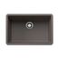 Precis SILGRANIT 27" Single Bowl Undermount Kitchen Sink - Volcano Gray, 527412