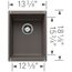 Precis SILGRANIT 13" Undermount Bar Sink - Volcano Gray, 527413