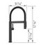 Blancoculina Mini II Pull-Down Dual-Spray Kitchen Faucet, 1.5 GPM - Matte Black, 527481