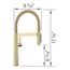 Blancoculina Mini II Pull-Down Dual-Spray Kitchen Faucet, 1.5 GPM - Satin Gold, 527483