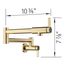 Blancoculina II Wall-Mounted Pot Filler w/ 2 Single-Lever Handles, 1.5 GPM - Satin Gold, 527488