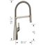 Rivana Semi-Pro Pull-Down Dual-Spray Kitchen Faucet, 1.5 GPM - Satin Platinum, 443248