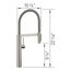 Blancoculina II Pull-Down Dual-Spray Kitchen Faucet, 1.5 GPM - Satin Platinum, 443252