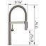 Blancoculina II Mini Pull-Down Dual-Spray Kitchen Faucet, 1.5 GPM - Satin Platinum, 443253