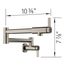 Blancoculina II Wall-Mounted Pot Filler w/ 2 Single-Lever Handles, 1.5 GPM - Satin Platinum, 443254