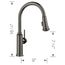 Empressa High-Arc Pull-Down Dual-Spray Kitchen Faucet, 1.5 GPM - Satin Dark Steel, 443262