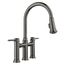 Empressa Bridge Pull-Down Dual-Spray Kitchen Faucet, 1.5 GPM - Satin Dark Steel, 443263