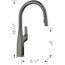 Rivana High Arc Pull-Down Faucet, 1.5 GPM - Satin Dark Steel, 443267