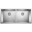 Precision R0 37" Large Equal 50/50 Double Bowl Undermount Stainless Steel Kitchen Sink, 516212