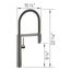 Blancoculina II Pull-Down Dual-Spray Kitchen Faucet, 1.5 GPM - Satin Dark Steel, 527475