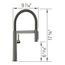 Blancoculina II Mini Pull-Down Dual-Spray Kitchen Faucet, 1.5 GPM - Satin Dark Steel, 527482