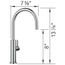 Blancoculina II Hgh Arc Beverage Faucet, Cold Water Only, 1.5 GPM - PVD Steel, 527489