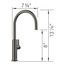 Blancoculina II High Arc Beverage Faucet, Cold Water Only, 1.5 GPM - Satin Dark Steel, 527492