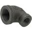 1/2" x 1/4" Black 90-Degree Reducing Elbow