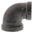 1/2" x 3/8" Black 90° Reducing Elbow