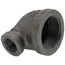 1-1/4" x 1/2" Black 90-Degree Reducing Elbow