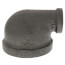 1-1/2" x 1/2" Black 90° Reducing Elbow
