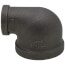 1-1/2" x 3/4" Black 90-Degree Reducing Elbow