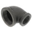 2" x 1-1/4" Black 90° Reducing Elbow