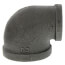 2" x 1-1/4" Black 90° Reducing Elbow