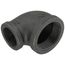 2" x 1-1/4" Black 90-Degree Reducing Elbow