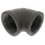 2-1/2" Black 90° Elbow