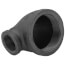 3" x 1-1/2" Black 90-Degree Reducing Elbow