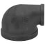 3" x 1-1/2" Black 90-Degree Reducing Elbow