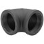 3" Black 90-Degree Elbow