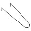 3/4" x 8" Black Carbon Steel Pipe Hook