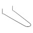 1" x 8" Black Carbon Steel Pipe Hook
