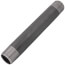 1" x 8" Black Nipple