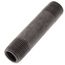 1-1/2" x 3-1/2" Schedule 80 Heavy Duty Black Nipple
