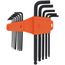 L-Style Ball-End Hex Key Wrench Set, SAE, 12 Piece