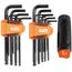 22 Piece Long Ball End Hex Key Set w/ Handle, SAE/Metric