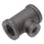 3/8" x 3/8" x 1/8" Black Reducing Tee