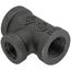 3/8" x 3/8" x 1/4" Black Reducing Tee