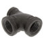 1/2" x 1/4" x 1/2" Black Reducing Tee