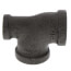 1/2" x 1/4" x 1/2" Black Reducing Tee