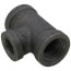 1/2" x 1/2" x 3/8" Black Reducing Tee