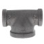 1/2" x 1/2" x 1" Black Reducing Tee
