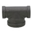 1/2" x 1/2" x 1" Black Reducing Tee