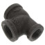 3/4" x 1/2" x 3/4" Black Reducing Tee