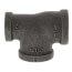 3/4" x 1/2" x 3/4" Black Reducing Tee