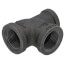 3/4" x 1/2" x 3/4" Black Reducing Tee