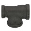 3/4" x 1/2" x 3/4" Black Reducing Tee