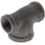 3/4" x 1/2" x 1" Black Reducing Tee